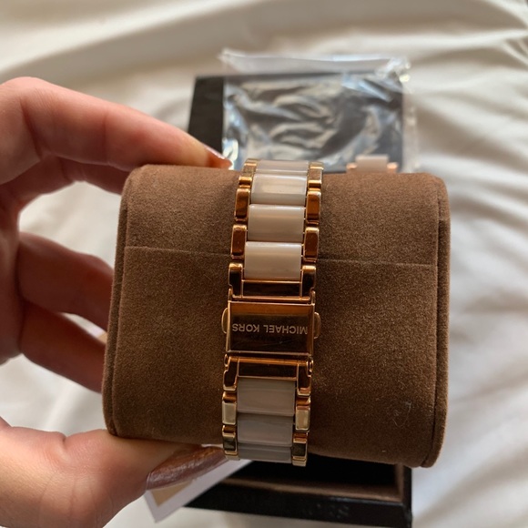Michael Kors Parker Rose Gold Blush Acetate Watch